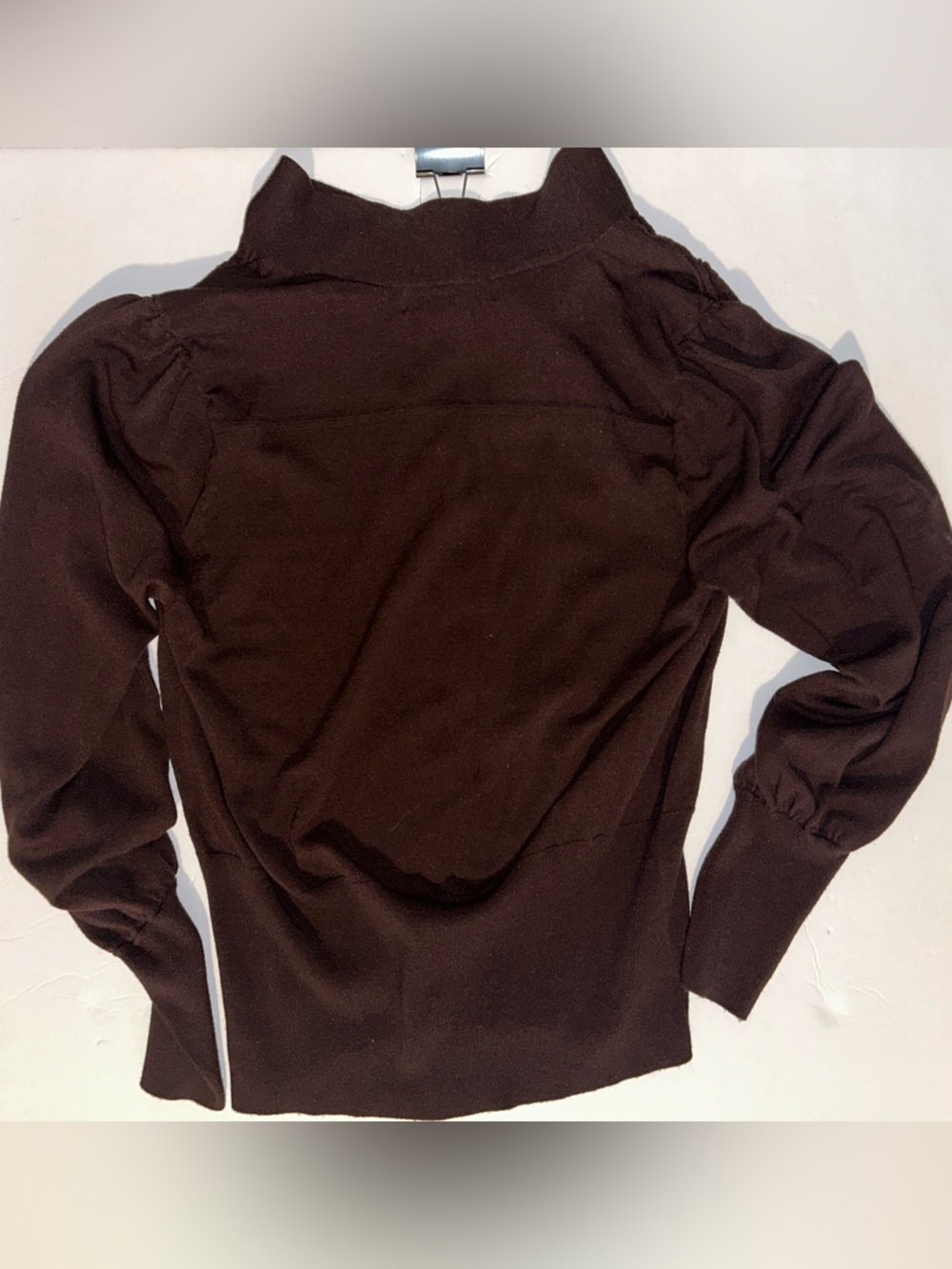 Banana Republic Dark Brown V-Neck Tie Detail Sweater - Picture 5 of 6